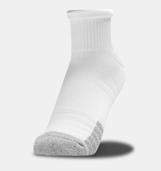 Beyaz Unisex HeatGear® Quarter 3’lü Paket Çorap