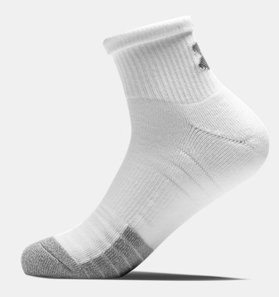 Beyaz Unisex HeatGear® Quarter 3’lü Paket Çorap