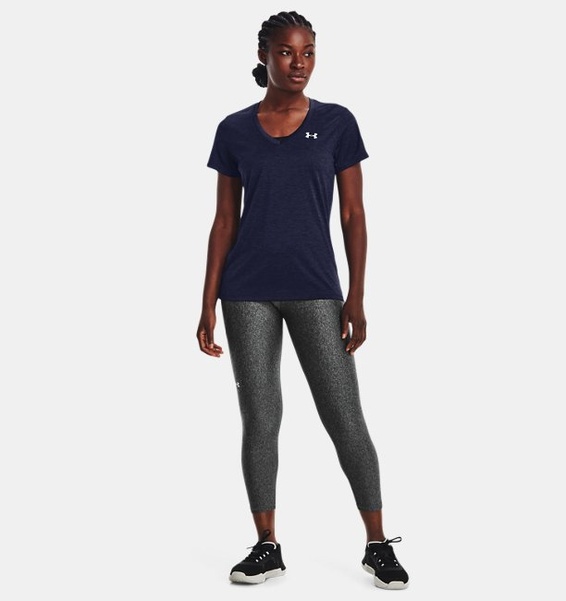 Lacivert Kadın UA Tech™ Twist V-Yaka T-shirt