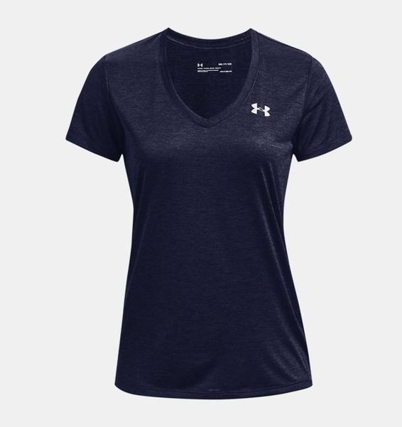 Lacivert Kadın UA Tech™ Twist V-Yaka T-shirt