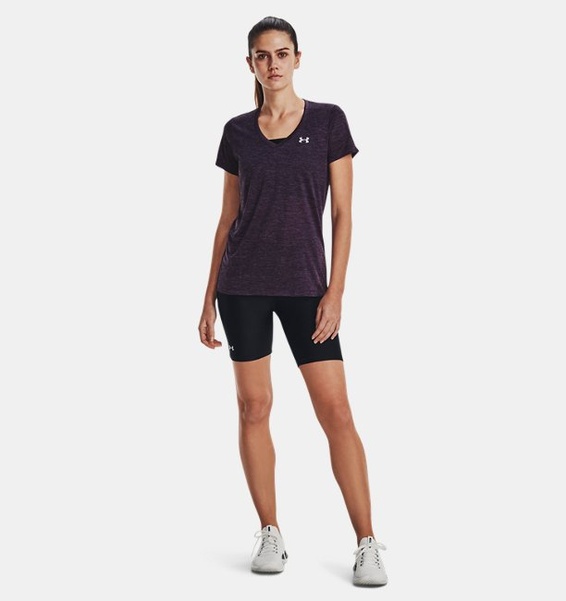 Mor Kadın UA Tech™ Twist V-Yaka T-shirt