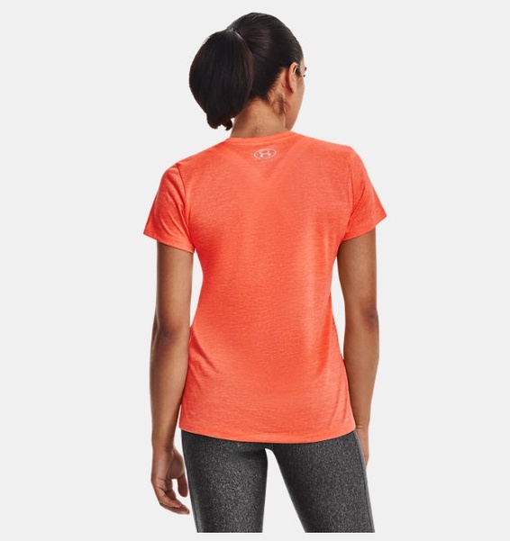 Turuncu Kadın UA Tech™ Twist V-Yaka T-shirt