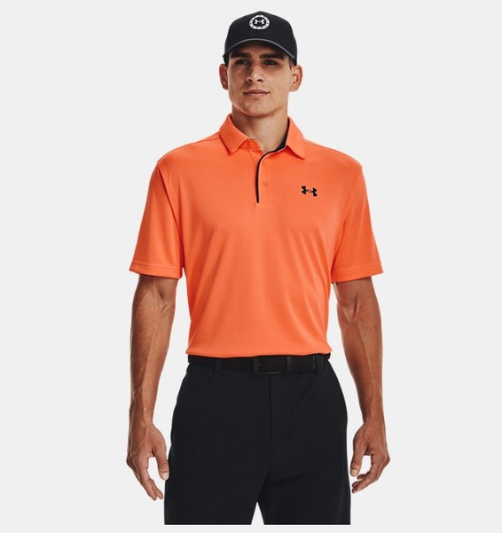 Turuncu Erkek UA Tech Polo T-shirt