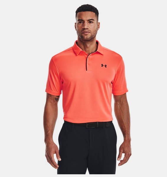 Turuncu Erkek UA Tech Polo T-shirt