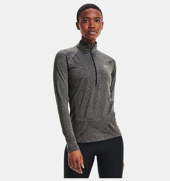 Gri Kadın UA Tech™ ½ Fermuarlı Sweatshirt