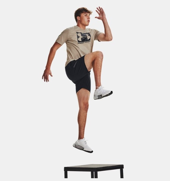 Kahverengi Erkek UA Boxed Sportstyle Kısa Kollu T-shirt