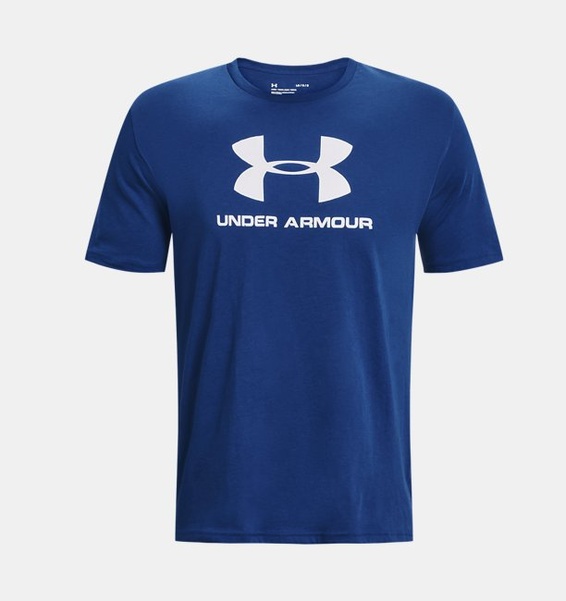 Mavi Erkek UA Sportstyle Logo Kısa Kollu T-shirt