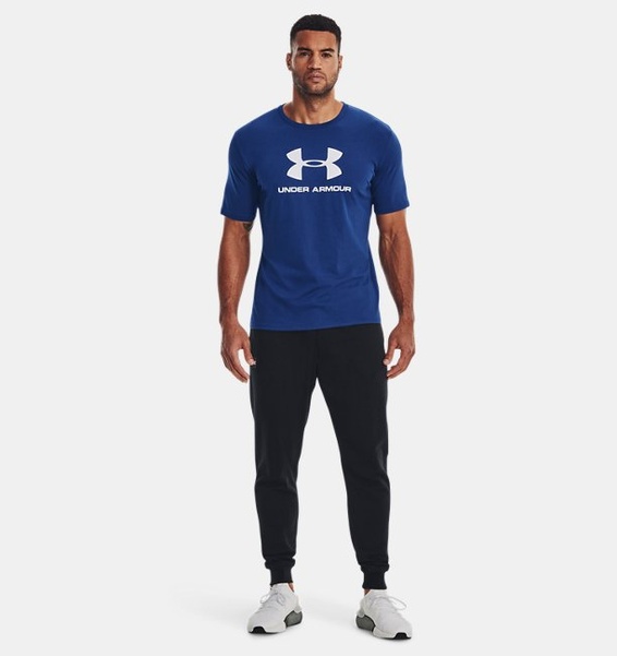 Mavi Erkek UA Sportstyle Logo Kısa Kollu T-shirt