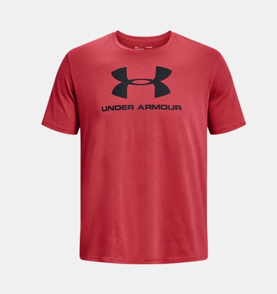 Kırmızı Erkek UA Sportstyle Logo Kısa Kollu T-shirt