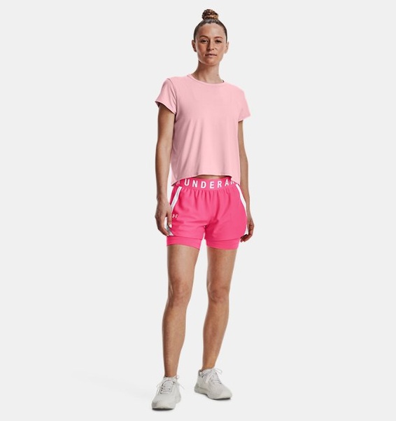 Pembe Kadın UA Play Up 2-in-1 Şort