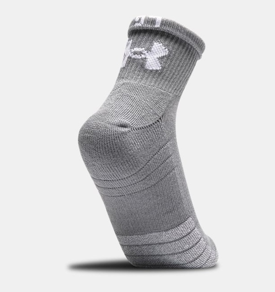 Gri Unisex HeatGear® Quarter 3’lü Paket Çorap
