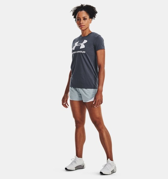 Gri Kadın UA Sportstyle Graphic Kısa Kollu T-shirt