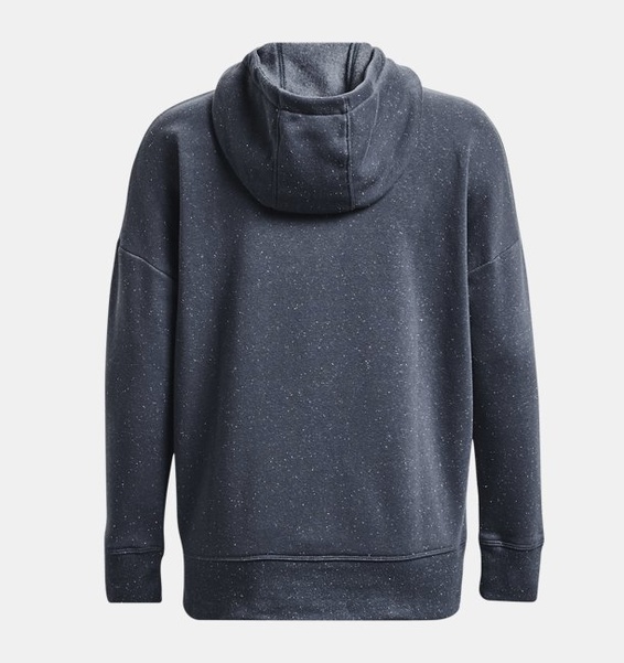 Gri Kadın UA Rival Fleece Tam Boy Fermuarlı Kapüşonlu Üst