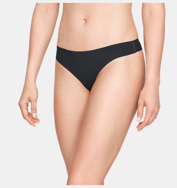 Siyah Kadın UA Pure Stretch Tanga 3'lü Paket