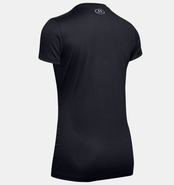 Siyah Kadın UA Tech™ V-Yaka T-shirt