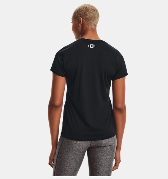 Siyah Kadın UA Tech™ V-Yaka T-shirt