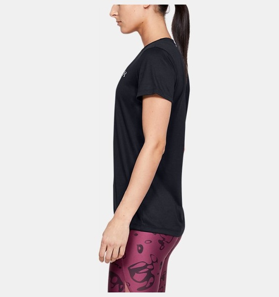 Siyah Kadın UA Tech™ V-Yaka T-shirt