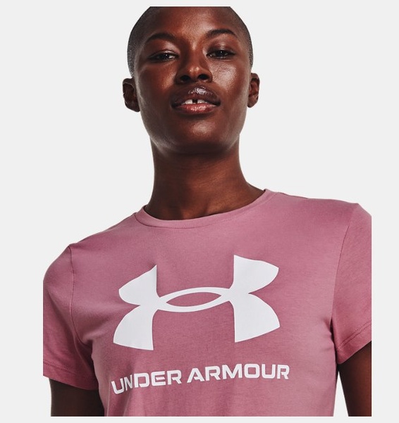 Pembe Kadın UA Sportstyle Graphic Kısa Kollu T-shirt