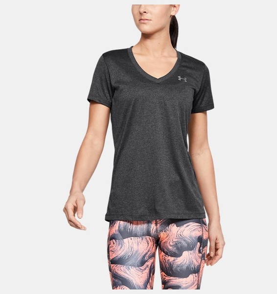 Gri Kadın UA Tech™ V-Yaka T-shirt