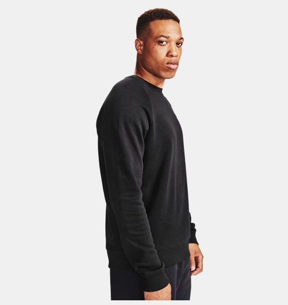 Siyah Erkek UA Rival Fleece Bisiklet Yaka