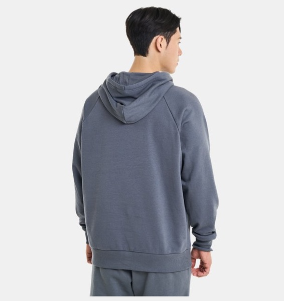Gri Erkek UA Rival Cotton Kapüşonlu Üst