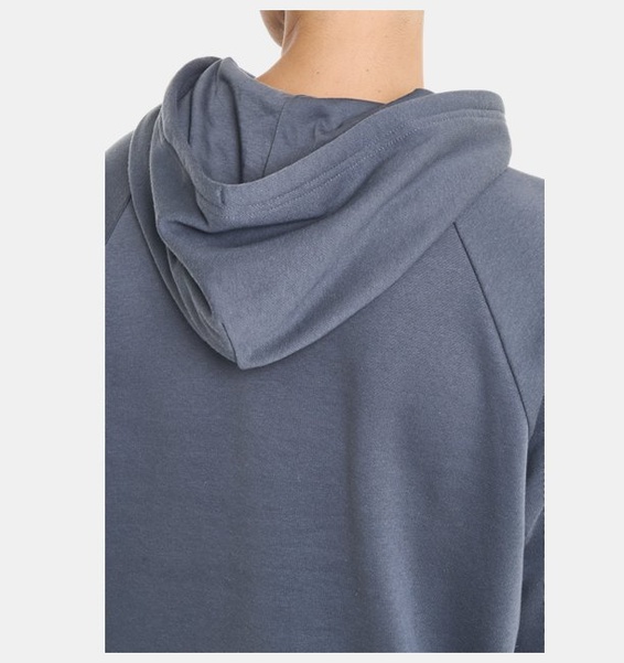 Gri Erkek UA Rival Cotton Kapüşonlu Üst