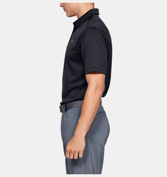 Siyah Erkek UA Tech Polo T-shirt