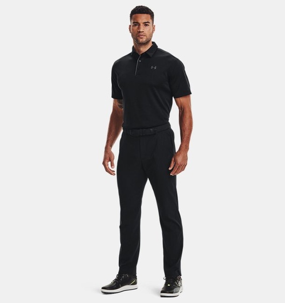 Siyah Erkek UA Tech Polo T-shirt