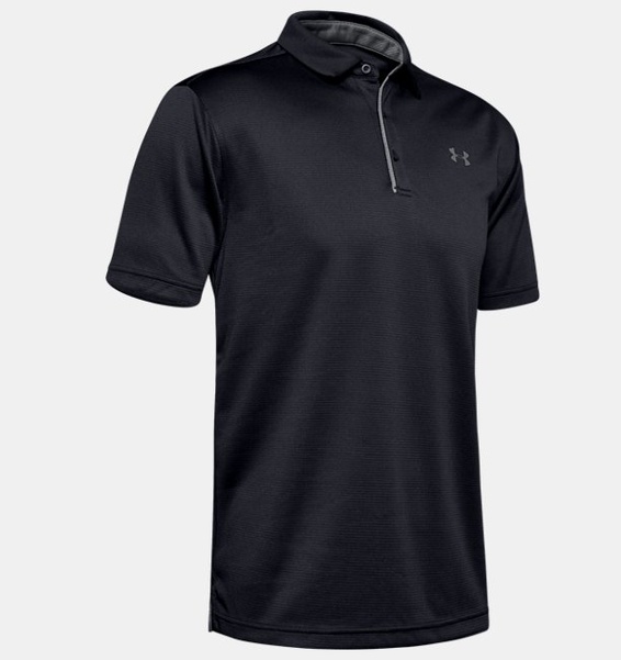 Siyah Erkek UA Tech Polo T-shirt