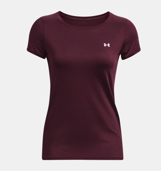 Kırmızı Kadın UA Tech Mesh Kısa Kollu T-shirt