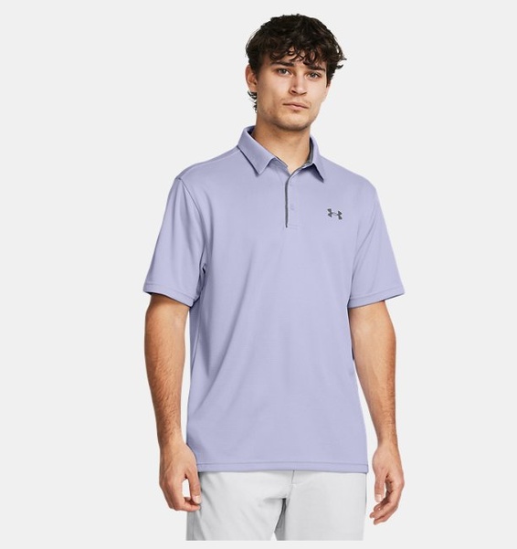 Lila Erkek UA Tech Polo T-shirt