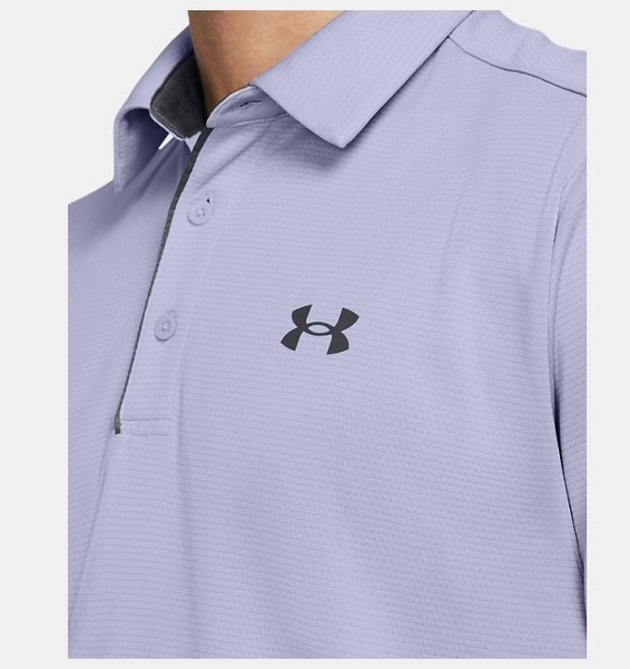 Lila Erkek UA Tech Polo T-shirt