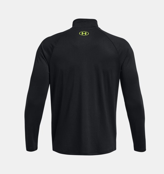 Siyah Erkek UA Tech 2.0 1/2 Fermuarlı Uzun Kollu T-shirt