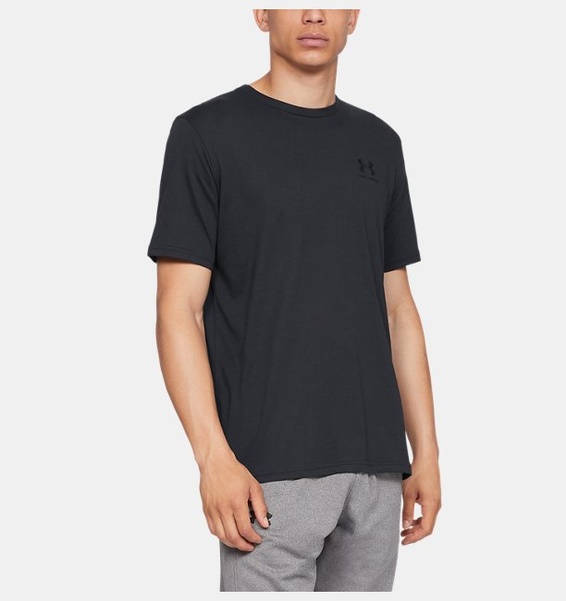 Siyah Erkek UA Sportstyle LC Kısa Kollu T-shirt