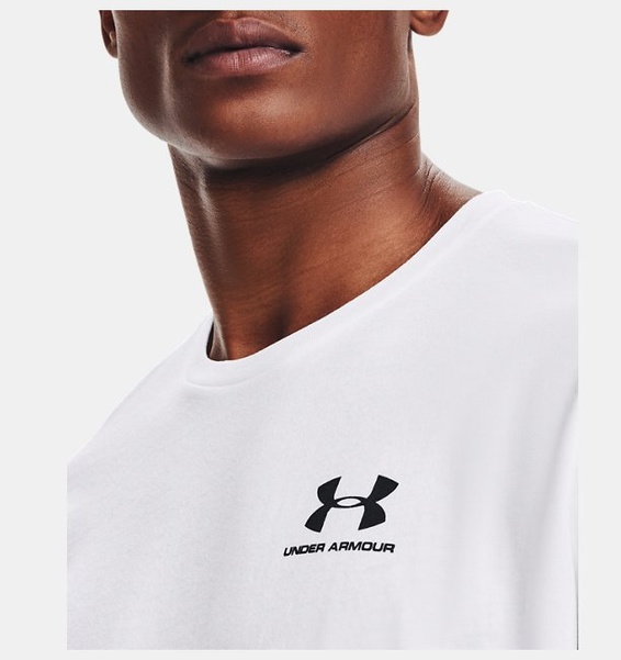 Beyaz Erkek UA Sportstyle LC Kısa Kollu T-shirt