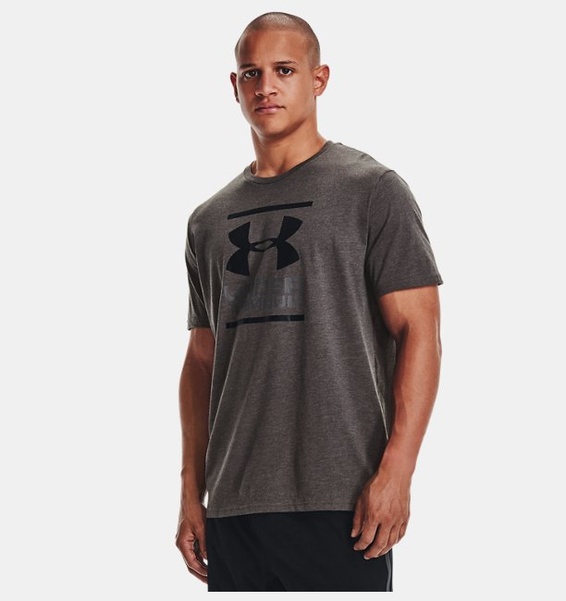 Gri Erkek UA GL Foundation Kısa Kollu T-shirt