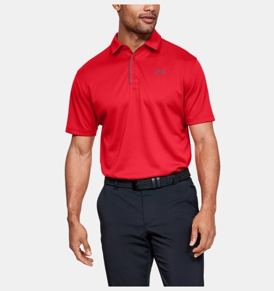 Kırmızı Erkek UA Tech Polo T-shirt