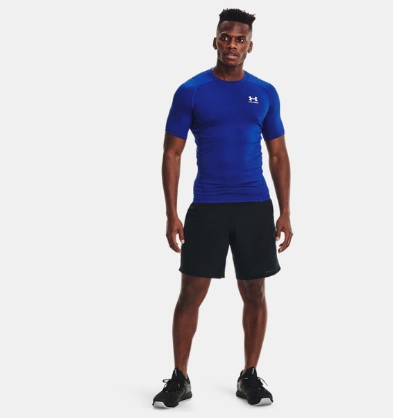 Lacivert Erkek UA HeatGear Armour Compression Kısa Kollu T-shirt