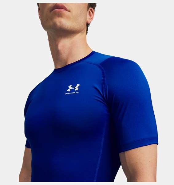 Lacivert Erkek UA HeatGear Armour Compression Kısa Kollu T-shirt