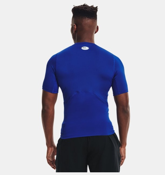 Lacivert Erkek UA HeatGear Armour Compression Kısa Kollu T-shirt