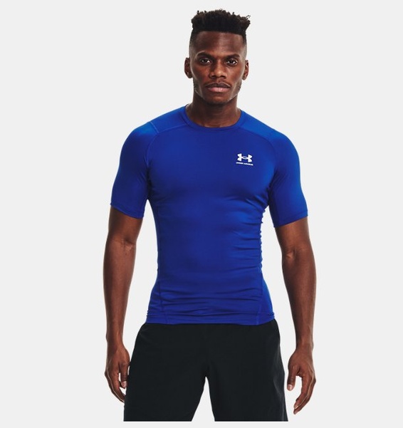 Lacivert Erkek UA HeatGear Armour Compression Kısa Kollu T-shirt