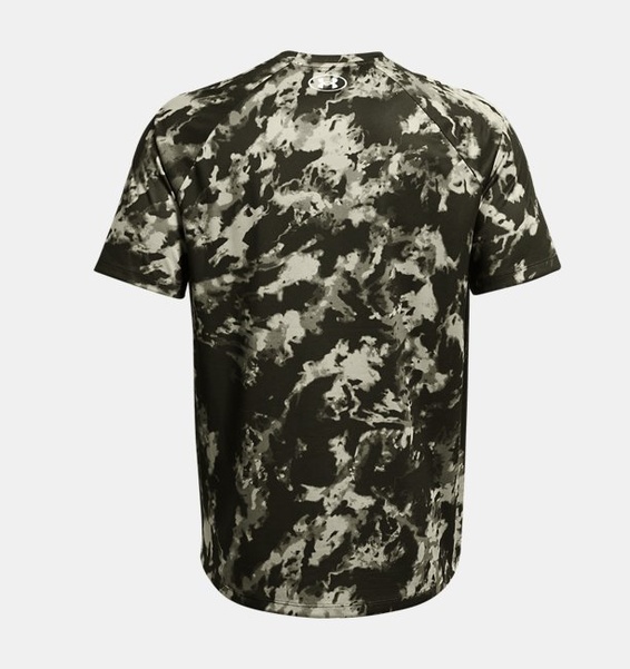 Haki Erkek UA Tech ABC Camo Kısa Kollu T-shirt