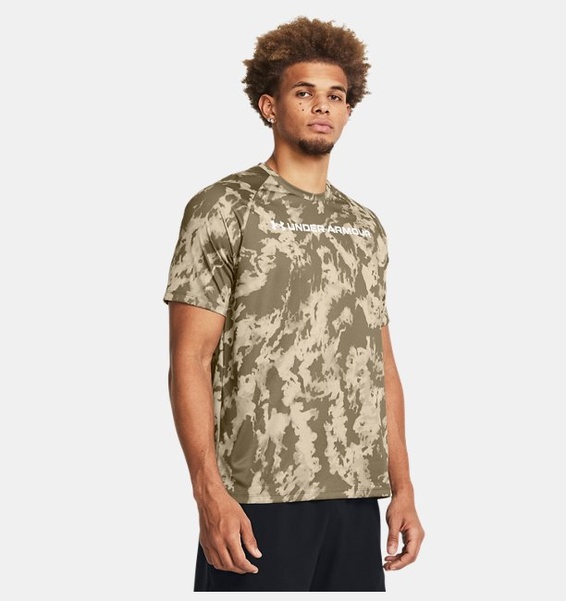 Vizon Erkek UA Tech ABC Camo Kısa Kollu T-shirt