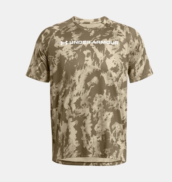 Vizon Erkek UA Tech ABC Camo Kısa Kollu T-shirt