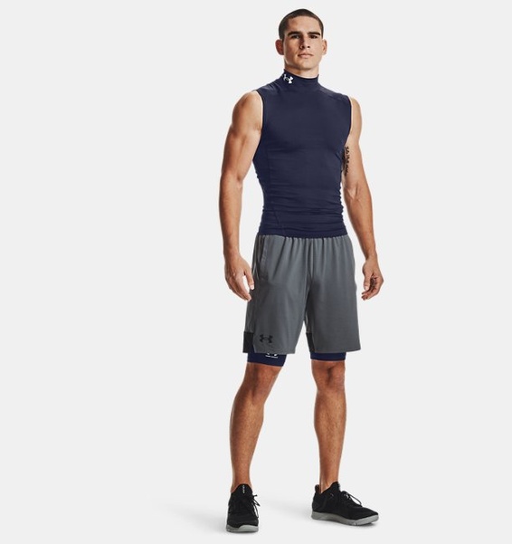Lacivert Erkek UA HeatGear Armour Kısa Tayt