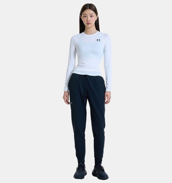 Beyaz Kadın UA HeatGear Authentics Compression Uzun Kollu T-shirt