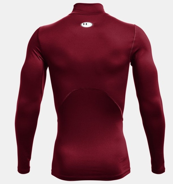 Bordo Erkek UA ColdGear Armour Compression Mock Uzun Kollu T-shirt