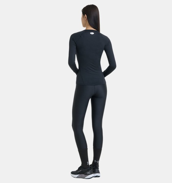 Siyah Kadın UA HeatGear Authentics Compression Uzun Kollu T-shirt