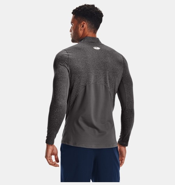 Gri Erkek UA ColdGear Armour Fitted Mock Uzun Kollu T-shirt