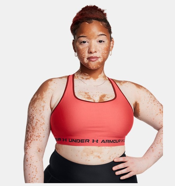 Kırmızı Kadın UA Crossback Mid Spor Sütyeni